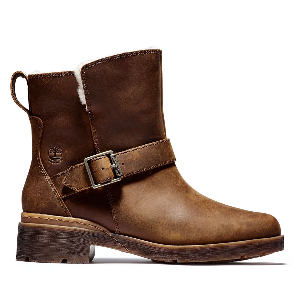 Botas de Nieve Timberland Mujer Graceyn Waterproof Biker Marrones - Chile HSW-183064